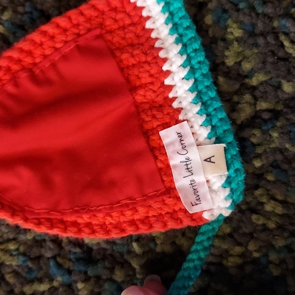 🌴FINAL SALE Favorite Little Corner Crochet Watermelon 🍉 Bikini Top A Cup - Picture 7 of 11